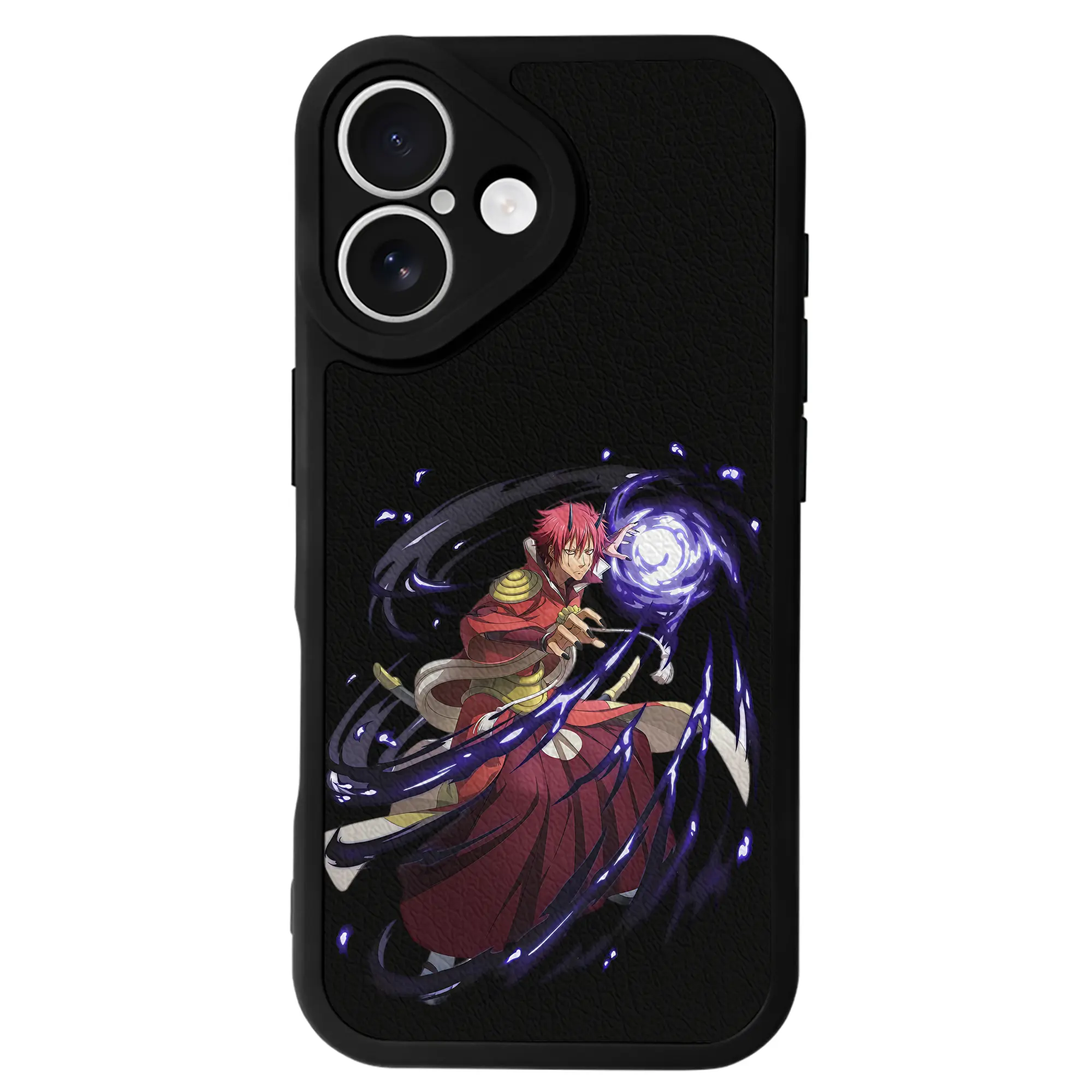 転生したらスライムだった件 グッズ,ベニマル - IPhone 16シリーズ対応 ・ シリコンスマホケース ・ レザー調 ・ 高精度フィット ・ 耐衝撃 ・ ワイヤレス充電対応 ・ 精密カット